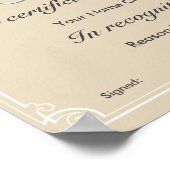 Certificate or Award ポスター (角)