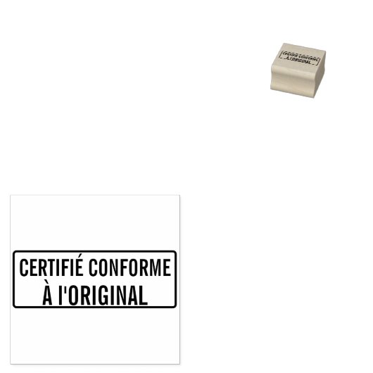 CERTIFIÉ CONFORME A l'ORIGINAL ラバースタンプ (押印)