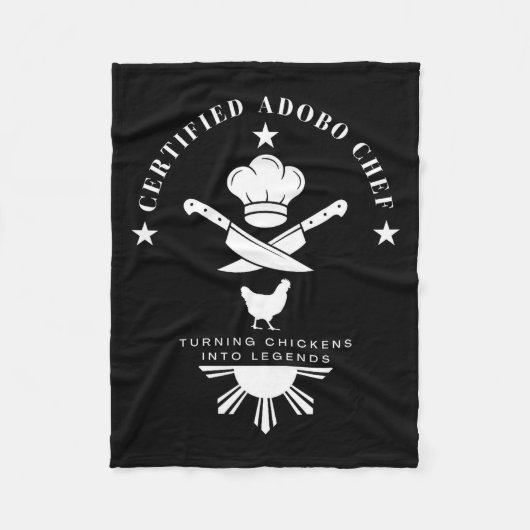 Certified Adobo Chef New Filino Graphics Statement フリースブランケット (正面)