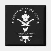 Certified Adobo Chef New Filino Graphics Statement マグネット (正面)