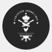Certified Adobo Chef New Filino Graphics Statement ラウンドシール (正面)