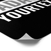 Certified Bad Modern Black White Funny Unique  ポスター (角)