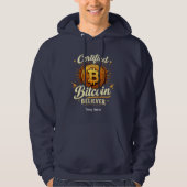 Certified Bitcoin Believer Hoodie – Custom Name パーカ (正面)