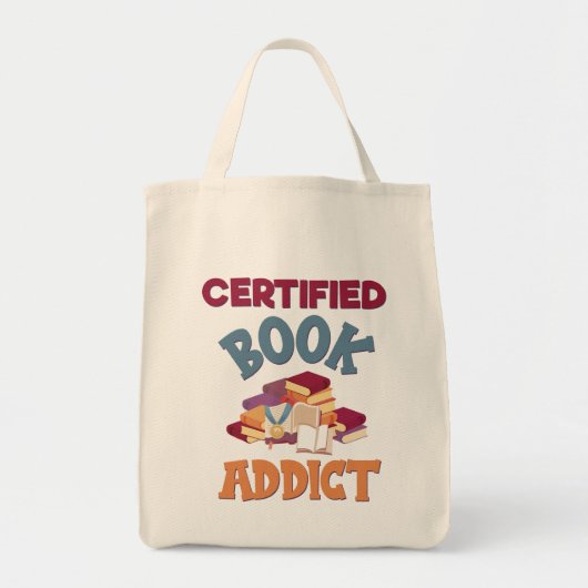 Certified Book Addict トートバッグ (正面)