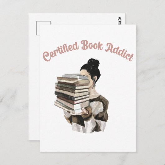 Certified Book Addict ポストカード (正面/裏面)