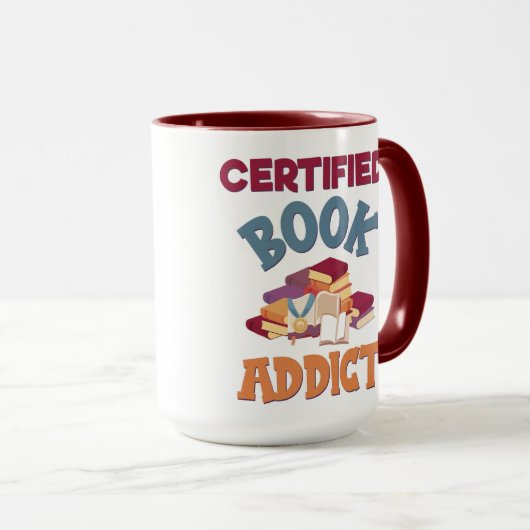 Certified Book Addict マグカップ (正面右)