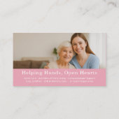 Certified Caregiver Home Help QR Code Companion 名刺 (裏面)