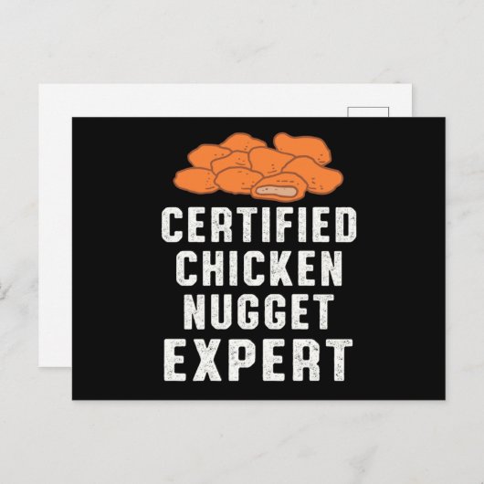 Certified Chicken Nugget Expert Chickens Fun Gift ポストカード (正面/裏面)