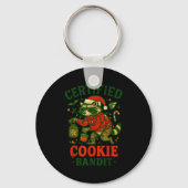Certified Cookie Bandit, Funny Christmas Lights Ra キーホルダー (正面)