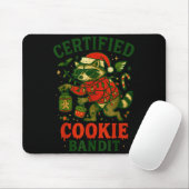 Certified Cookie Bandit, Funny Christmas Lights Ra マウスパッド (マウス)