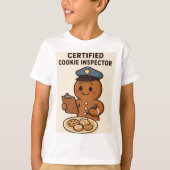Certified Cookie Inspector Gingerbread Man Tシャツ (正面)