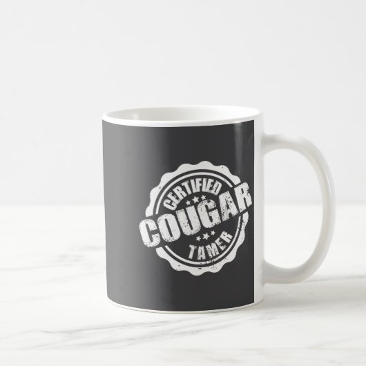 Certified Cougar Tamer Funny Mens Cougar Tamer コーヒーマグカップ (右)