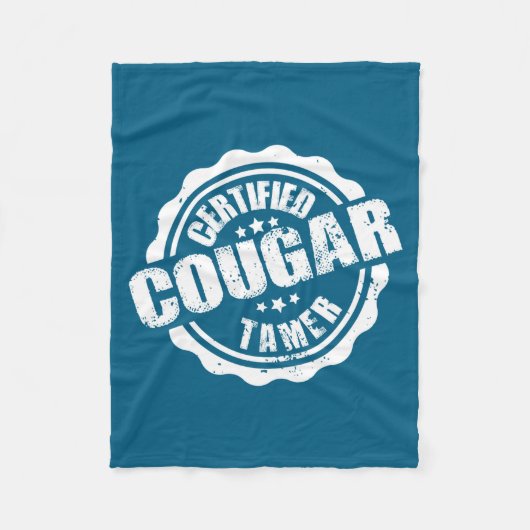 Certified Cougar Tamer Funny Mens Cougar Tamer フリースブランケット (正面)