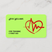 Certified CPR Instructor Custom QR 名刺 (正面)