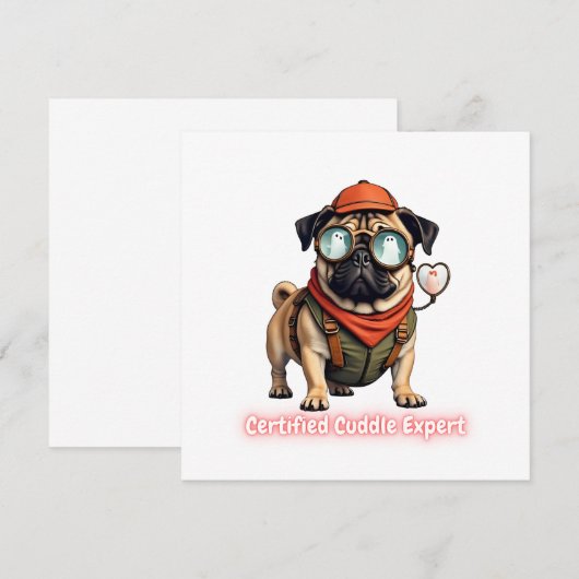 Certified Cuddle Expert Invitation Postcard 招待状 (正面/裏面)