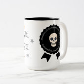 Certified Dead Inside – Funny Coffee Skull ツートーンマグカップ (正面右)