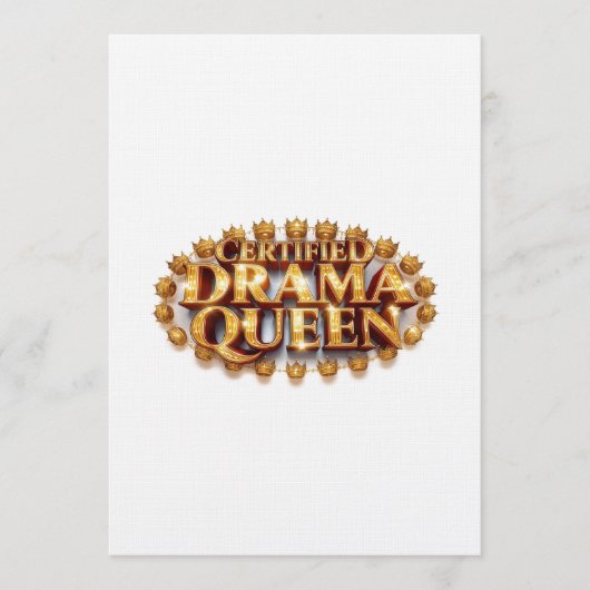 Certified Drama Queen 招待状 (正面)