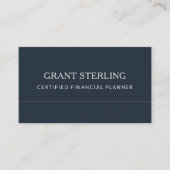 Certified Financial Planner Navy Blue Professional 名刺 (正面)