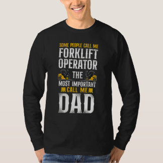 Certified Forklift Truck Operator Dad Father Vinta Tシャツ