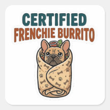 Certified Frenchie Burrito Sticker