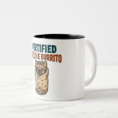Certified Frenchie Burrito Sticker ツートーンマグカップ (正面右)