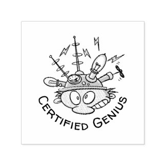 Certified Geniusの考えるCap Cartoonおもしろい セルフインキングスタンプ