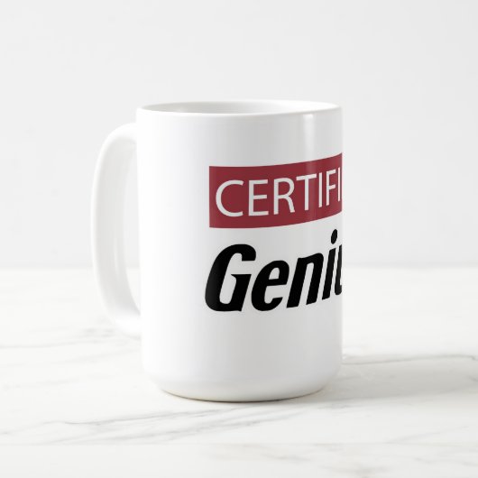 Certified Genius コーヒーマグカップ (正面左)