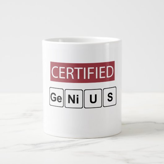 Certified Genius ジャンボコーヒーマグカップ (正面)