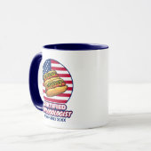 Certified Hotdogologist American Flag Hot Dog マグカップ (正面左)