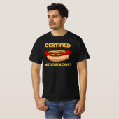 Certified Hotdogologist Hotdog Hot Dog Tシャツ (正面フル)