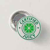 Certified Juicy™ – ライム バッジピン 缶バッジ (正面&裏面)
