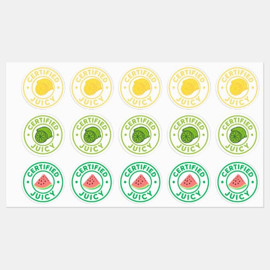 Certified Juicy Fruit Sticker Sheet  ラベル (シート)