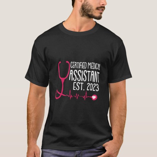 Certified Medical Assistant Est 2023 Graduation Gr Tシャツ (正面)