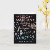 Certified Medical Istant Unicorn Cma Medical Istan カード (黄色い花)