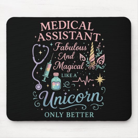Certified Medical Istant Unicorn Cma Medical Istan マウスパッド (正面)