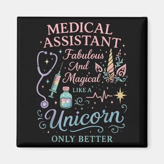 Certified Medical Istant Unicorn Cma Medical Istan マグネット (正面)
