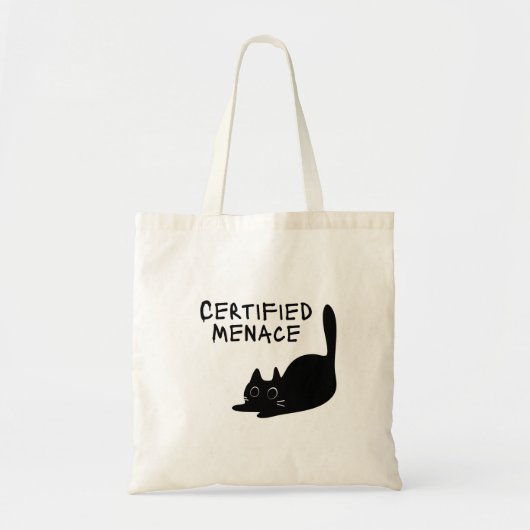 Certified Menace Tote - Black トートバッグ (正面)