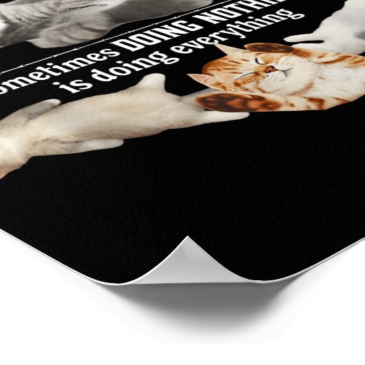 Certified Nap Expert Funny Lazy Cat Meme Cat Moms  ポスター (角)