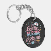 Certified Nursing Assistant Double Sided Keychain キーホルダー (正面左)
