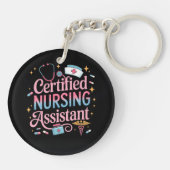 Certified Nursing Assistant Double Sided Keychain キーホルダー (裏面)