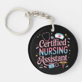 Certified Nursing Assistant Double Sided Keychain キーホルダー (正面)