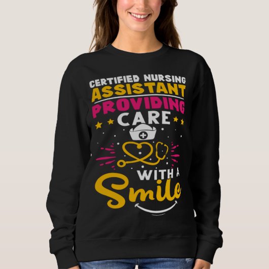 Certified Nursing Assistant Providing Care with a  スウェットシャツ (正面)