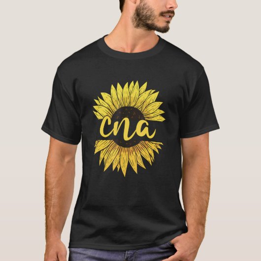 Certified Nursing Assistant Sunflower CNA Nurse Tシャツ (正面)