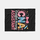 Certified Nursing Istant Nurse Aide Nurse Istant C フリースブランケット (正面(横))