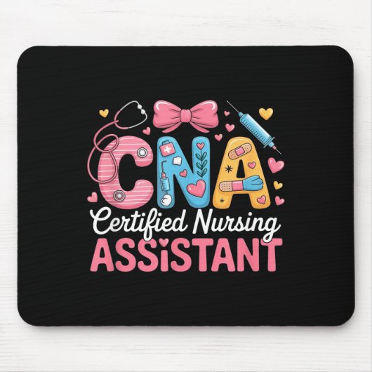 Certified Nursing Istant Nurse Aide Nurse Istant C マウスパッド (正面)