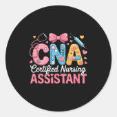 Certified Nursing Istant Nurse Aide Nurse Istant C ラウンドシール (正面)