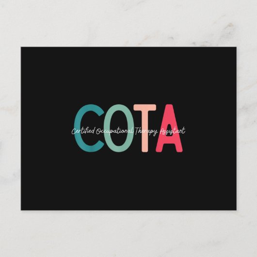 Certified Occupational Therapy Assistant for OT Mo 案内ポストカード (正面)