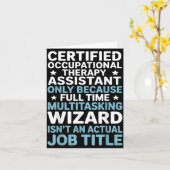 Certified Occupational Therapy Istant Cota Therast カード (黄色い花)