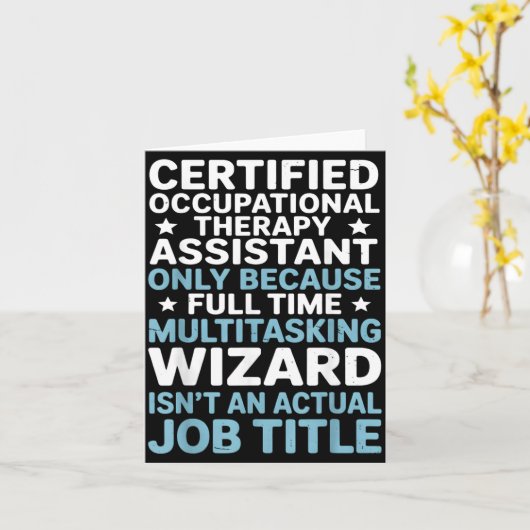 Certified Occupational Therapy Istant Cota Therast カード (黄色い花)