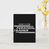 Certified Personal Trainer Fitness Instructor Gym  カード (黄色い花)
